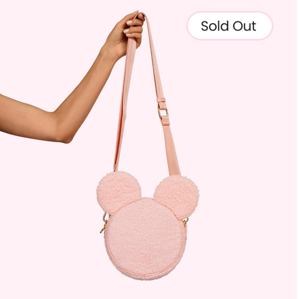 Stoney Clover Mickey Mouse Crossbody Sherpa in Winter Wonderland
